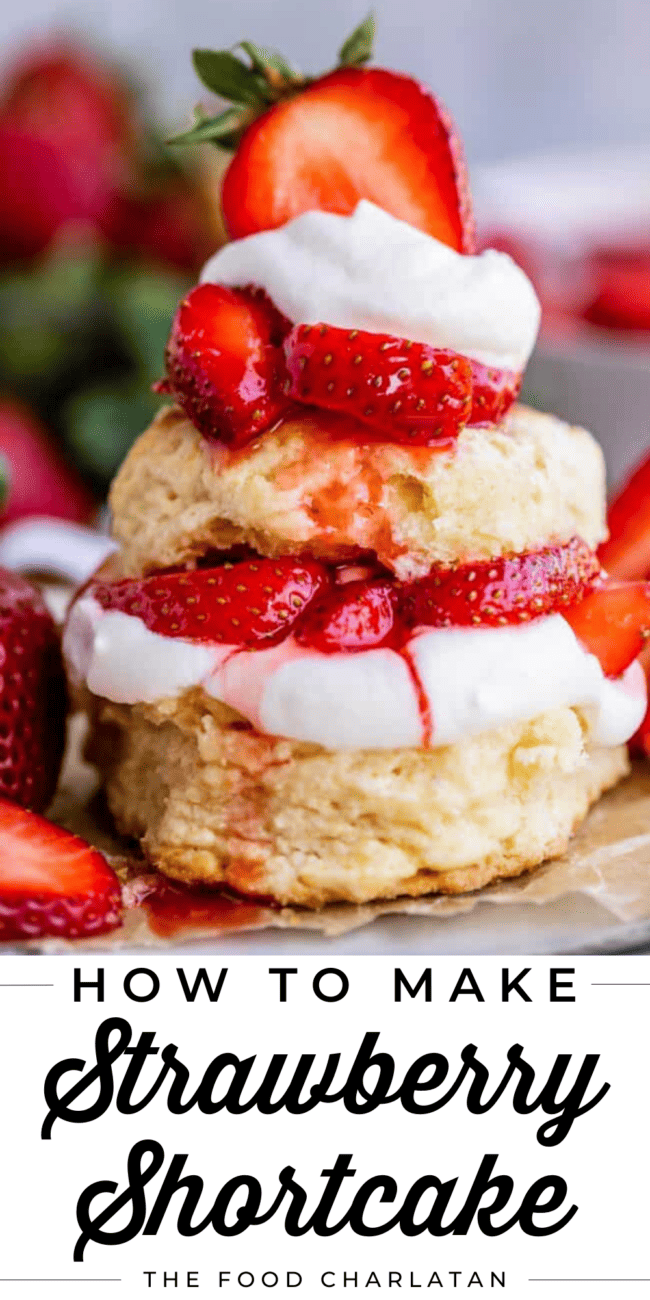 strawberry shortcake with whipped cream.
