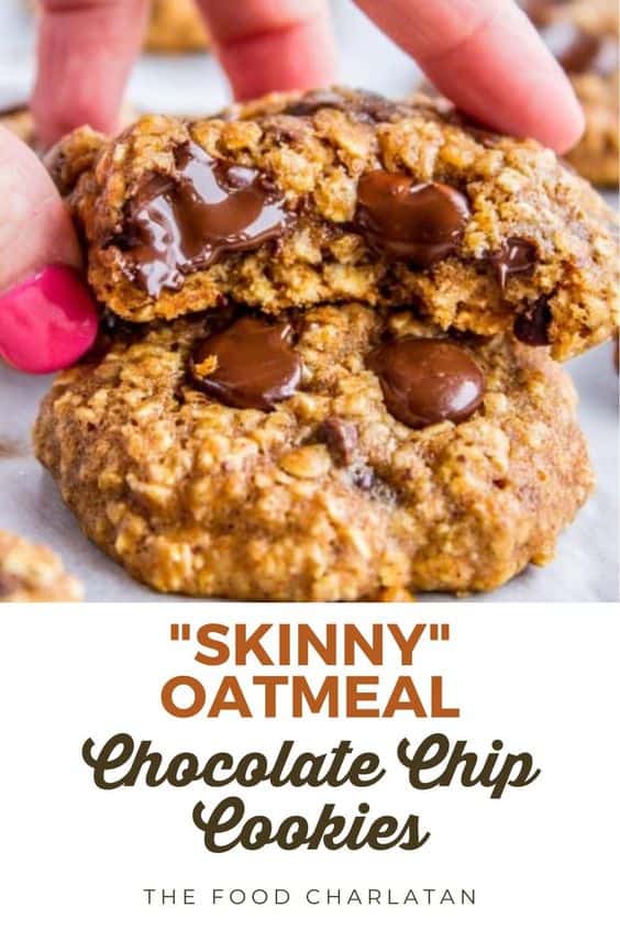 Skinny Oatmeal Chocolate Chip Cookies