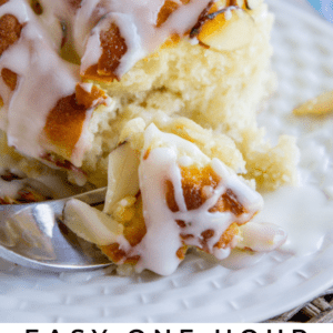 honey almond roll with glaze.