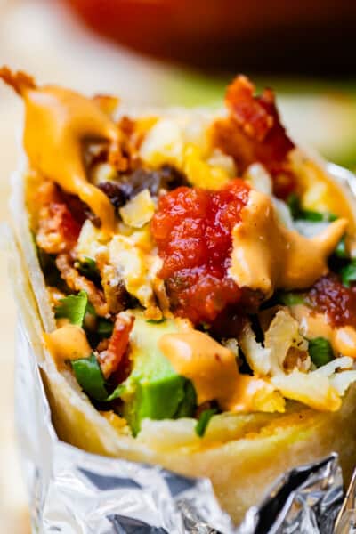 The Only Breakfast Burrito Recipe You Need (Freezer Friendly!) - The