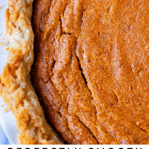 overhead shot of best homemade sweet potato pie with no garnish.