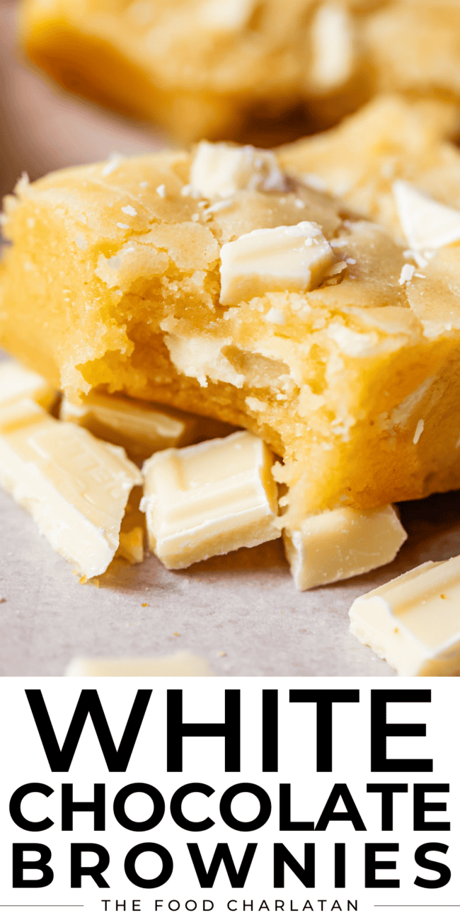 white chocolate bar sitting on chopped white chocolate.