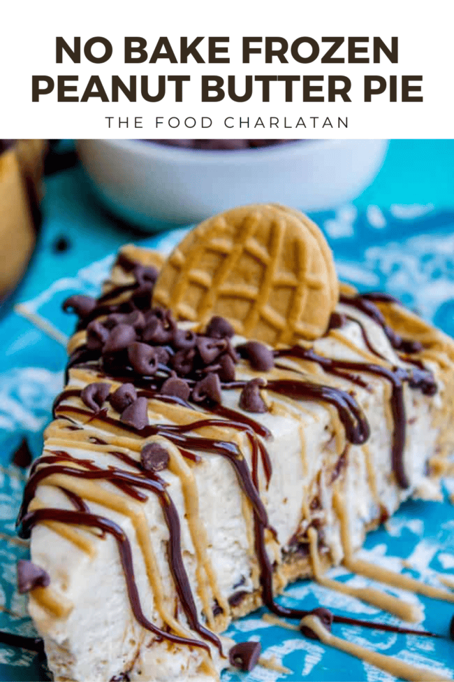 No Bake Frozen Peanut Butter Pie