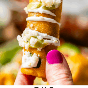 pin image of flautas with text "the chicken flautas of your dreams".