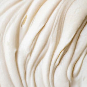 cream cheese frosting with the consistency of whipped cream.