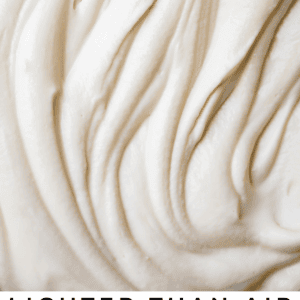 close up of whipped cream cheese frosting.