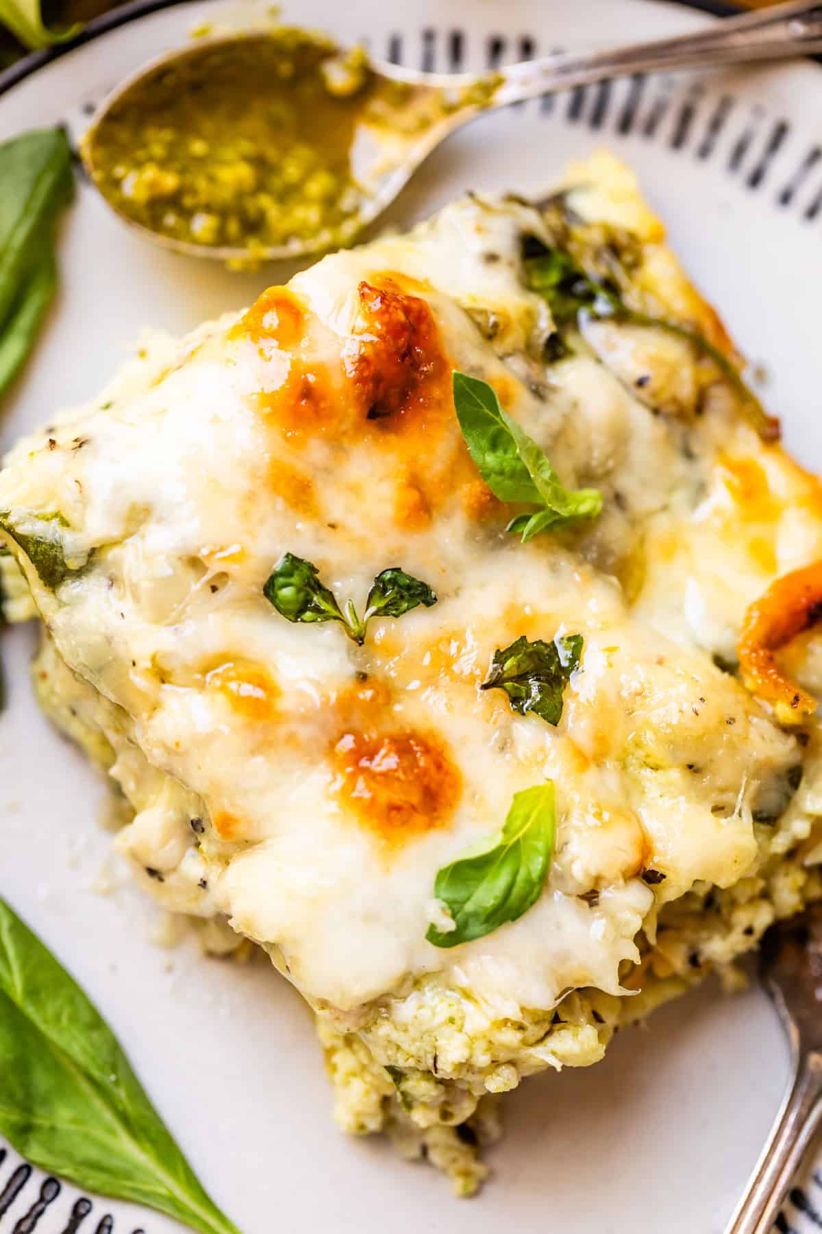 White Lasagna with Chicken and Pesto